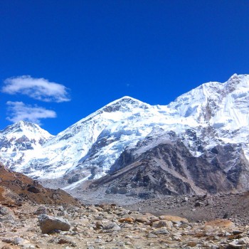 Trekkers Hiking to Mt. Everest Base Camp